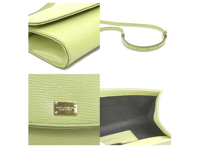 Borsa a spalla in pelle verde chiaro Dolce & Gabbana - vista 4