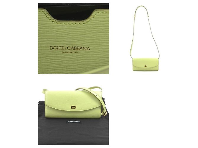 Borsa a spalla in pelle verde chiaro Dolce & Gabbana - vista 5