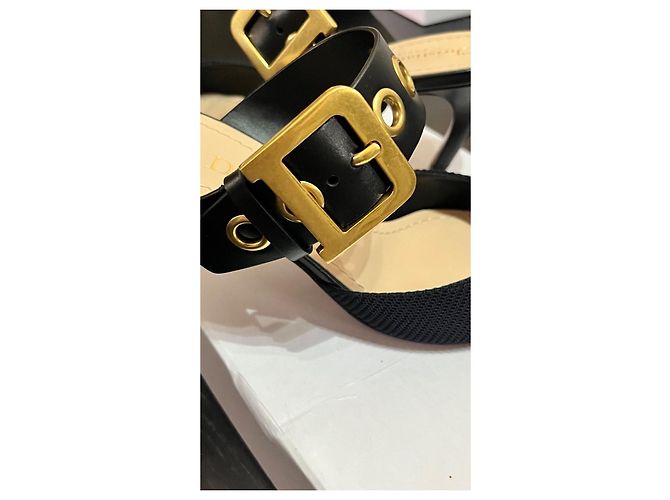 Décolleté Christian Dior in pelle nera Nero - vista 2