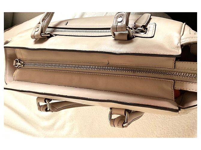 Borsa Coach in pelle beige - vista 12