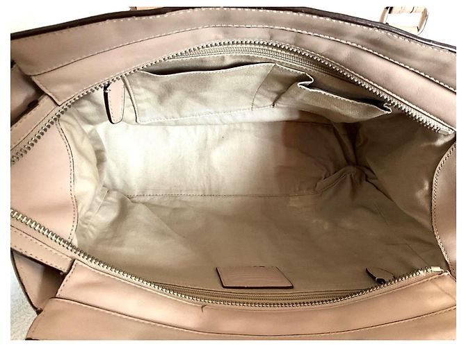 Borsa Coach in pelle beige - vista 6