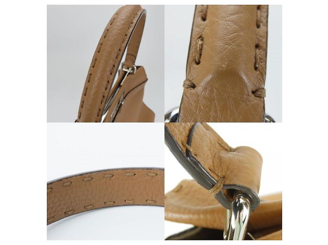 Fendi Peekaboo 8BN290 Leder Schultertasche Braun - Ansicht 6
