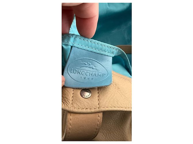 Borsa Longchamp in pelle beige Crema - vista 11