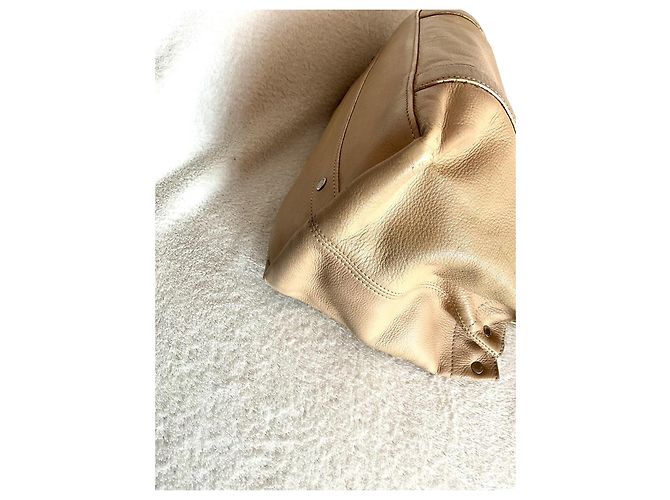 Borsa Longchamp in pelle beige Crema - vista 6