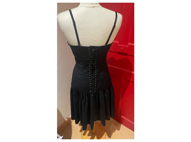 Roberto Cavalli Class Kleid Schwarz Wolle - Ansicht 3