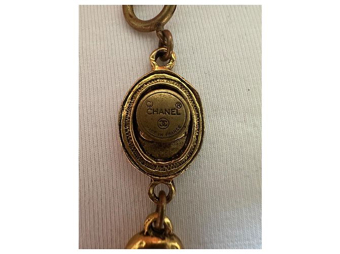 Collana Chanel con Medaglione Oro Metallizzata D'oro - vista 5