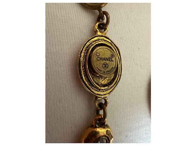 Collana Chanel con Medaglione Oro Metallizzata D'oro - vista 6