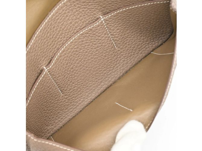 Hermès Hermes Dogon Duo GM Langbörse Grau Taupe - Ansicht 12