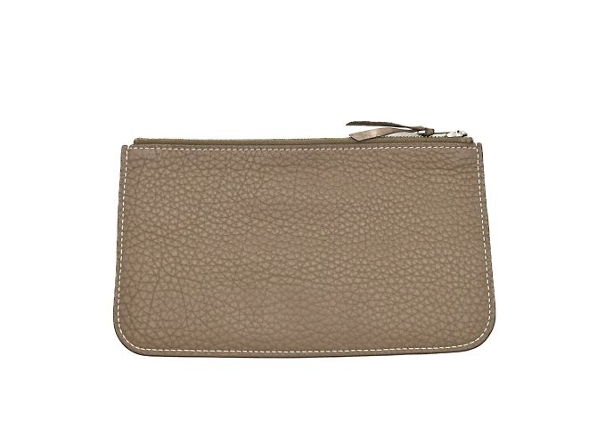 Hermès Hermes Dogon Duo GM Langbörse Grau Taupe - Ansicht 13