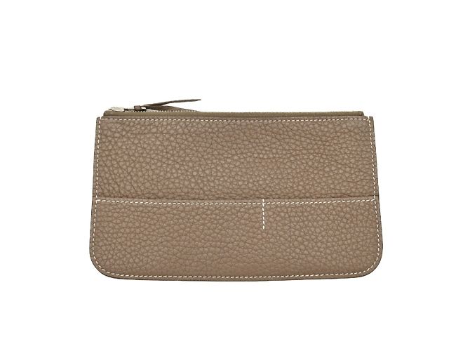 Hermès Hermes Dogon Duo GM Langbörse Grau Taupe - Ansicht 14
