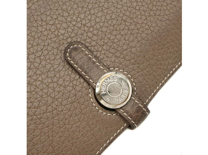 Hermès Hermes Dogon Duo GM Langbörse Grau Taupe - Ansicht 2
