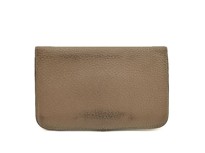 Hermès Hermes Dogon Duo GM Langbörse Grau Taupe - Ansicht 3