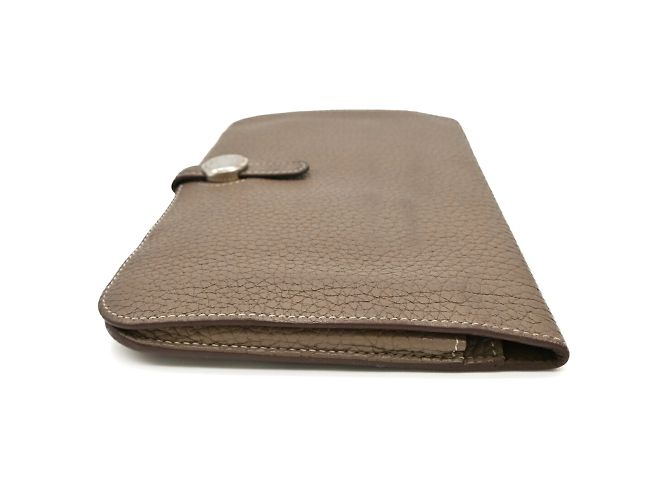 Hermès Hermes Dogon Duo GM Langbörse Grau Taupe - Ansicht 5