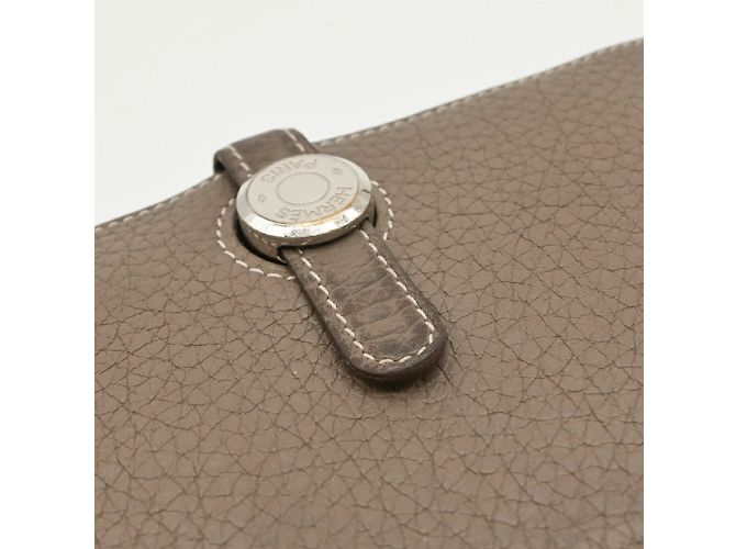Hermès Hermes Dogon Duo GM Langbörse Grau Taupe - Ansicht 6