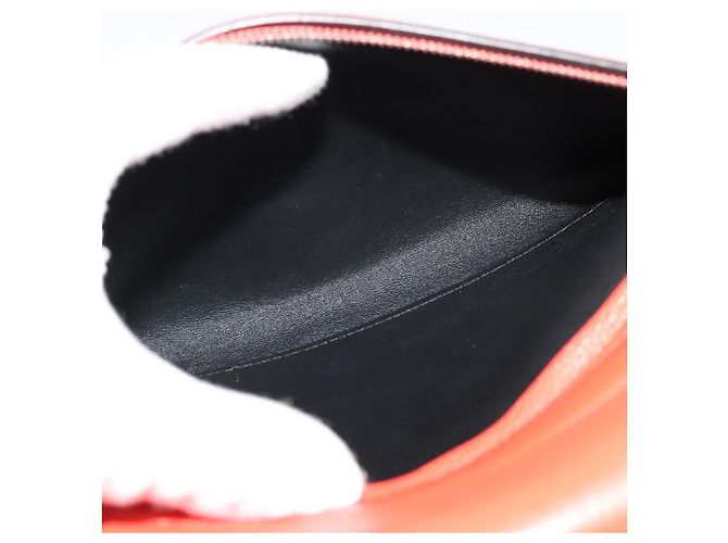 Céline CELINE Trapeze Medium Borsa a Mano Pelle Suede 2in1 Rossa Argento Auth gh084 Rosso - vista 21