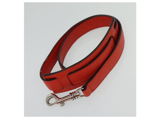 Céline CELINE Trapeze Medium Borsa a Mano Pelle Suede 2in1 Rossa Argento Auth gh084 Rosso - vista 23