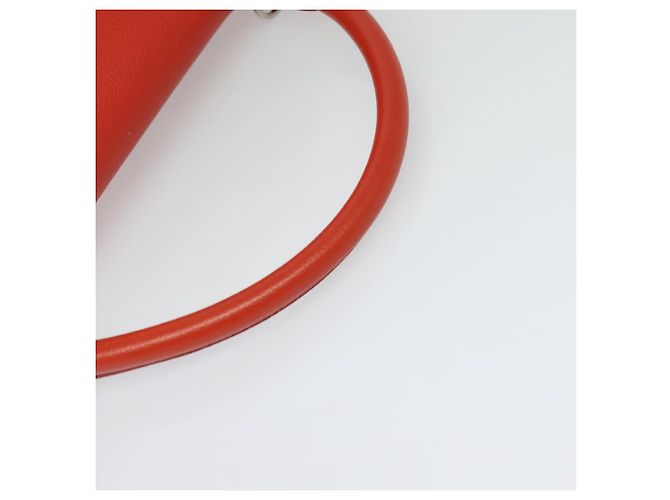 Céline CELINE Trapeze Medium Borsa a Mano Pelle Suede 2in1 Rossa Argento Auth gh084 Rosso - vista 7