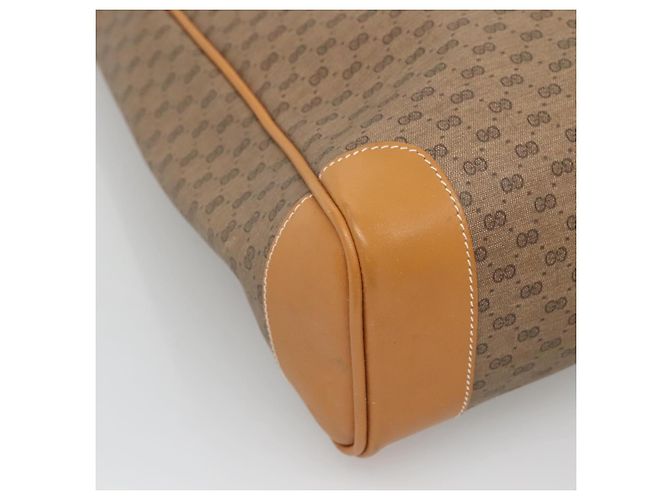 Gucci Borsa tote Micro GG Supreme in PVC beige oro 002 39 0173 Auth ki5697 D'oro - vista 11