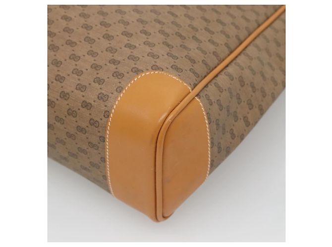 Gucci Borsa tote Micro GG Supreme in PVC beige oro 002 39 0173 Auth ki5697 D'oro - vista 12