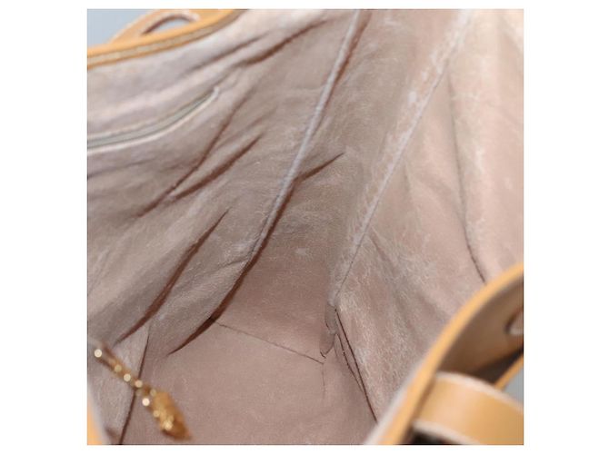 Gucci Borsa tote Micro GG Supreme in PVC beige oro 002 39 0173 Auth ki5697 D'oro - vista 17