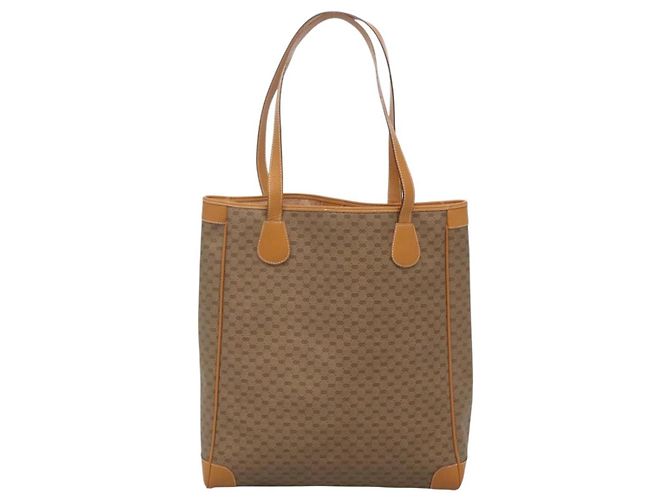 Gucci Borsa tote Micro GG Supreme in PVC beige oro 002 39 0173 Auth ki5697 D'oro - vista 3
