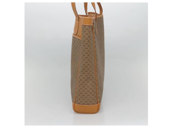 Gucci Borsa tote Micro GG Supreme in PVC beige oro 002 39 0173 Auth ki5697 D'oro - vista 5