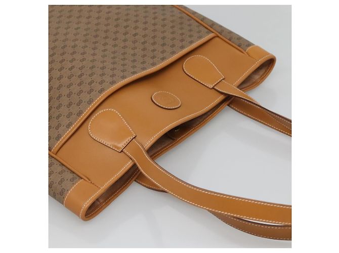Gucci Borsa tote Micro GG Supreme in PVC beige oro 002 39 0173 Auth ki5697 D'oro - vista 6