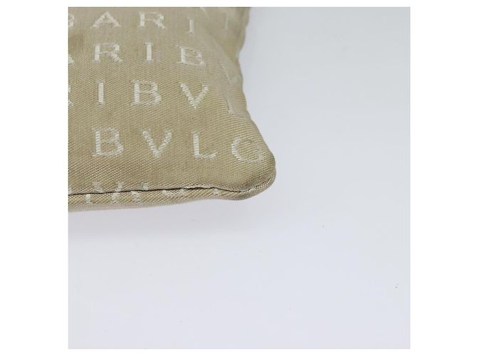 Bulgari BVLGARI Schultertasche aus Canvas Beige Silber Authentisch ar13574 - Ansicht 14