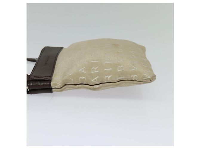 Bulgari BVLGARI Schultertasche aus Canvas Beige Silber Authentisch ar13574 - Ansicht 3