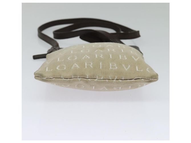 Bulgari BVLGARI Schultertasche aus Canvas Beige Silber Authentisch ar13574 - Ansicht 5