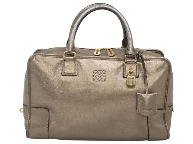 LOEWE Anagram Amazona 36 Borsa a mano in pelle tono oro Auth gh130 - vista 13