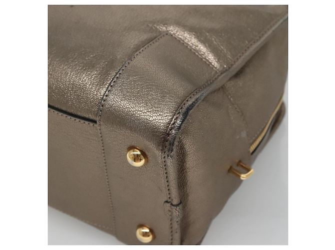 LOEWE Anagram Amazona 36 Borsa a mano in pelle tono oro Auth gh130 - vista 15