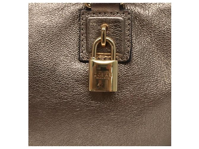 LOEWE Anagram Amazona 36 Borsa a mano in pelle tono oro Auth gh130 - vista 17
