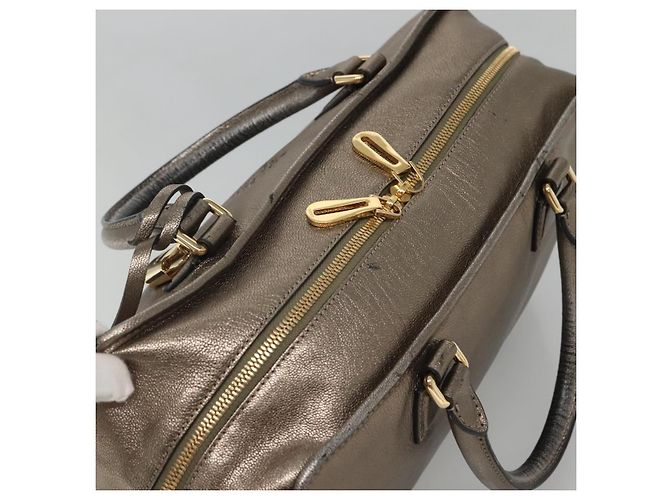 LOEWE Anagram Amazona 36 Borsa a mano in pelle tono oro Auth gh130 - vista 6