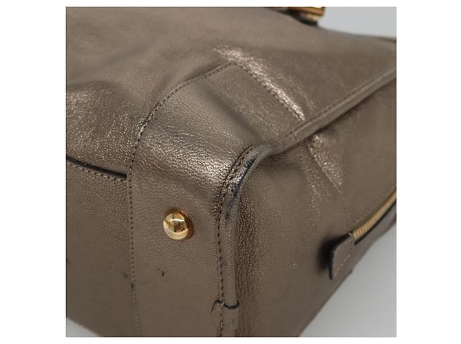 LOEWE Anagram Amazona 36 Borsa a mano in pelle tono oro Auth gh130 - vista 9