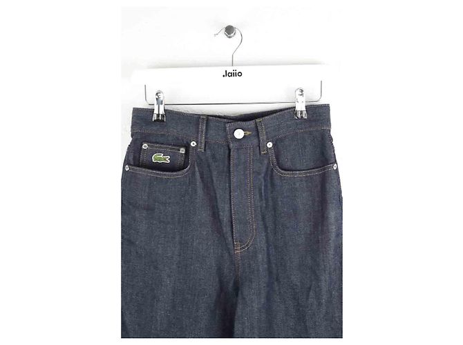 Lacoste Jeans dritti in cotone blu - vista 2