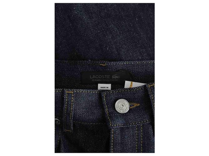 Lacoste Jeans dritti in cotone blu - vista 5
