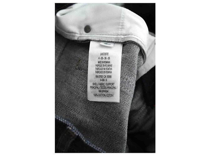 Lacoste Jeans dritti in cotone blu - vista 6