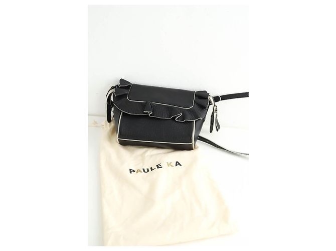 Paule Ka Bolso de hombro de cuero negro - vista 7