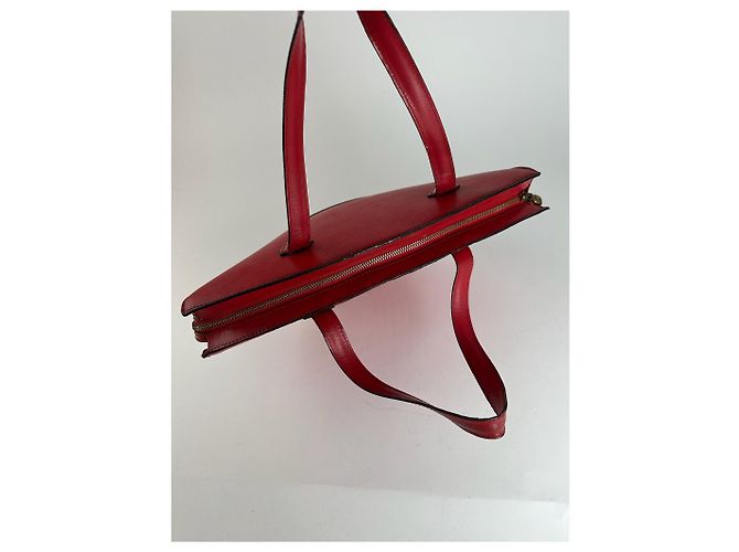 Vintage Louis Vuitton Saint Jacques EPI Leder Tasche rot - Ansicht 12