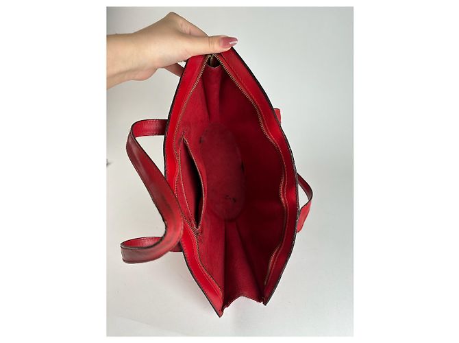 Vintage Louis Vuitton Saint Jacques EPI Leder Tasche rot - Ansicht 4