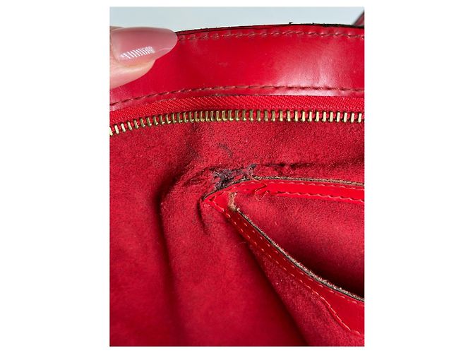 Vintage Louis Vuitton Saint Jacques EPI Leder Tasche rot - Ansicht 5