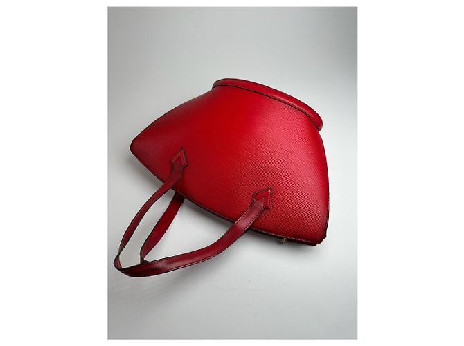 Vintage Louis Vuitton Saint Jacques EPI Leder Tasche rot - Ansicht 6