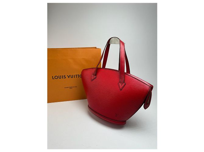Vintage Louis Vuitton Saint Jacques EPI Leder Tasche rot - Ansicht 7