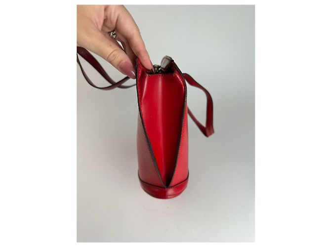 Vintage Louis Vuitton Saint Jacques EPI Leder Tasche rot - Ansicht 9