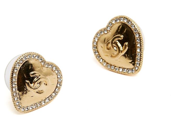 Chanel Parure Collier Sautoir und Ohrringe 2024 Herzkette Set Golden - Ansicht 7