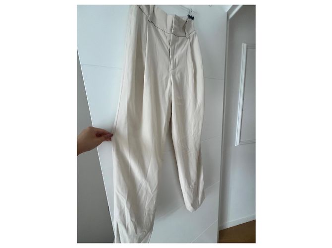 Pantalón Vince beige de corte recto - vista 3
