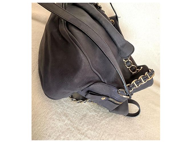 Borsa Vanessa Bruno in pelle Grigio Blu Scuro - vista 10