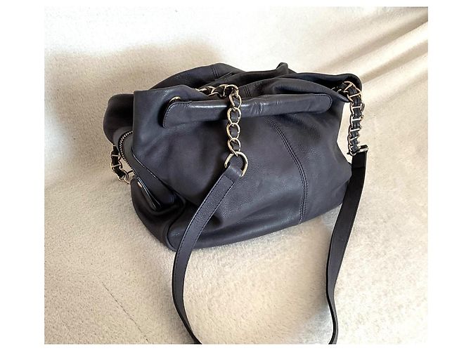 Borsa Vanessa Bruno in pelle Grigio Blu Scuro - vista 2