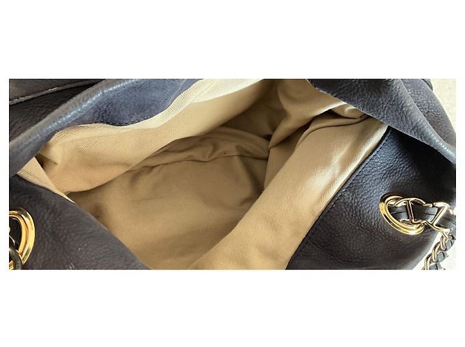 Borsa Vanessa Bruno in pelle Grigio Blu Scuro - vista 9